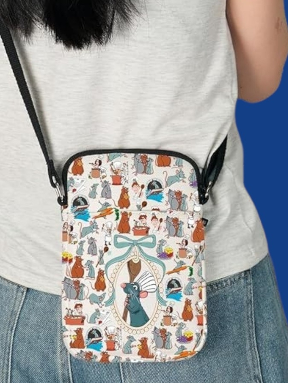 Whimsical Chef Ratatouille Crossbody Bag - White/Multi